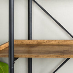 Barnwood Iron Etagere Bookcase  5-Shelf Urban Pipe Bookcase is Perfect for any Home Office, Hallway, Living Room, or Bedroom