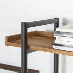 Barnwood Iron Etagere Bookcase  5-Shelf Urban Pipe Bookcase is Perfect for any Home Office, Hallway, Living Room, or Bedroom