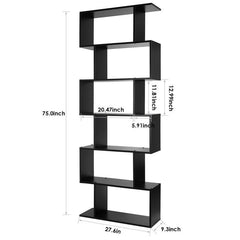 Geometric Bookcase S Shape Book Shelf is a Perfect Multifunctional Home Furniture Bookcase, Display Shelf, Shelving Unit, Storage Unit