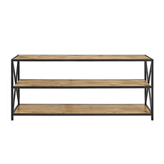 Barnwood Etagere Bookcase Three Shelves Perfect for Tucking Away Accessories in the Foyer or Displaying Potted Plants and Family Photos