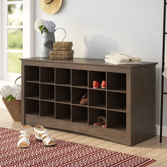 Wooden Standing Sybil Shoe Storage Bench