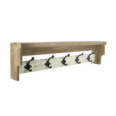 Nicola Wall Mounted Coat Rack A smooth top shelf provides additional storage and display option