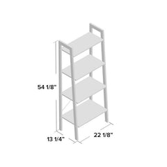Rustic Brown Steel Etagere Bookcase Four Open Shelves Provide Plenty of Space to Store Perfect for Storing any Items