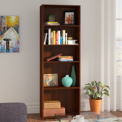 Brook Cherry Standard Bookcase Five Spacious Shelves, this Bookcase Provides Ample Space To Arrange Any Display
