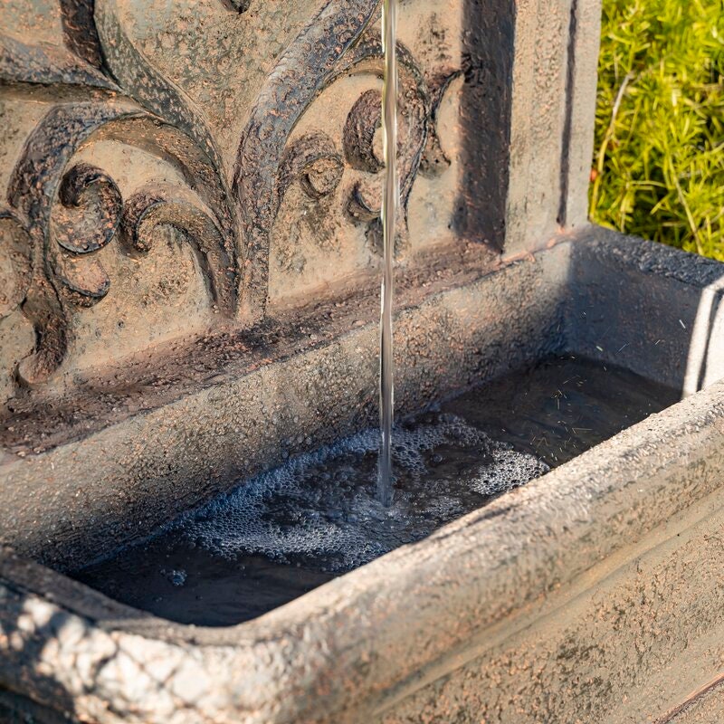 Polystone Capistrano Fountain Look of an Old World Water Spigot, This Fountain Has a Large Water Basin That Creates Robust Sound