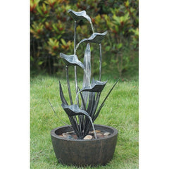 Metal Garden Leaves Cascade Fountain Create a Soothing and Relaxing Space with this Beautiful Water Fountain. Ideal for Outdoor Use