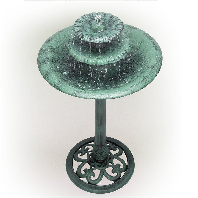 3-Tiered Resin Pedestal Water Fountain Bring Charismatic Ambiance to your Garden, Patio, Deck, Yard, or Other Outdoor Space