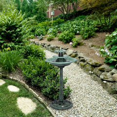 3-Tiered Resin Pedestal Water Fountain Bring Charismatic Ambiance to your Garden, Patio, Deck, Yard, or Other Outdoor Space