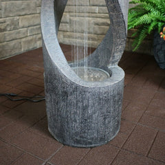 Resin Fountain with Light This Outdoor Fountain Adds a Bold, Contemporary Look to any Garden, Patio, or Backyard