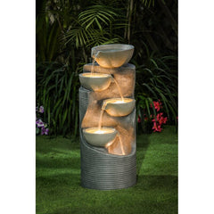 Cement Fountain with Light This Outdoor Tiered Pot Fountain A Highlight Of Your landscape. Ideal For A Patio Or Garden