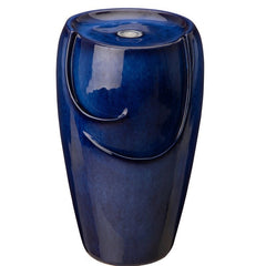 Ceramic Fountain with Light Add Artistic Flair To The Patio, Garden Or Yard With This Ceramic Outdoor Water Fountain