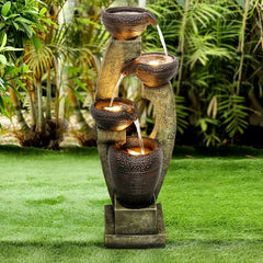 40 Inch Outdoor Water Fountain Outdoor Garden Fountain With Contemporary Design Perfect For Office or Garden, Patio