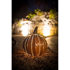 Pumpkin Luminary Decorative Lantern Beautiful Orange Glow When Lit At Night With A Candle Or Light For Indoors Or Outdoors