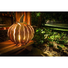 Pumpkin Luminary Decorative Lantern Beautiful Orange Glow When Lit At Night With A Candle Or Light For Indoors Or Outdoors