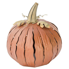 Pumpkin Luminary Decorative Lantern Beautiful Orange Glow When Lit At Night With A Candle Or Light For Indoors Or Outdoors