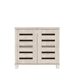 12 Pair Shoe Storage Cabinet Crafted from classy manufactured wood and constructed with stylish