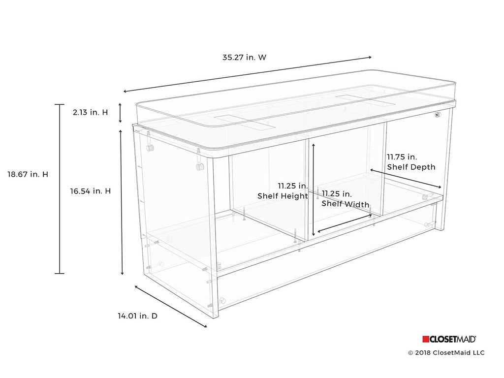 ClosetMaid® 3-Cube Entryway Storage Bench, Espresso