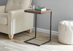 Mainstays C-Shape Metal End Table, Canyon Walnut Finish