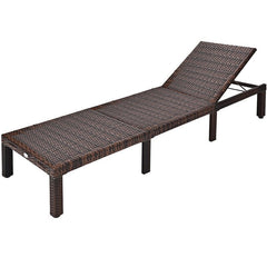 Long Reclining Single Chaise with Cushions all-Weather Resistant and Durability Provides You with Comfortable Seating