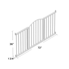 Extra Tall Walk-Thru Safety Gate Expansion Gate For Extra Wide Doorways Keeps Gate Securely in Place Complements Most Home Decor