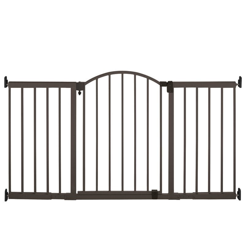 Extra Tall Walk-Thru Safety Gate Expansion Gate For Extra Wide Doorways Keeps Gate Securely in Place Complements Most Home Decor