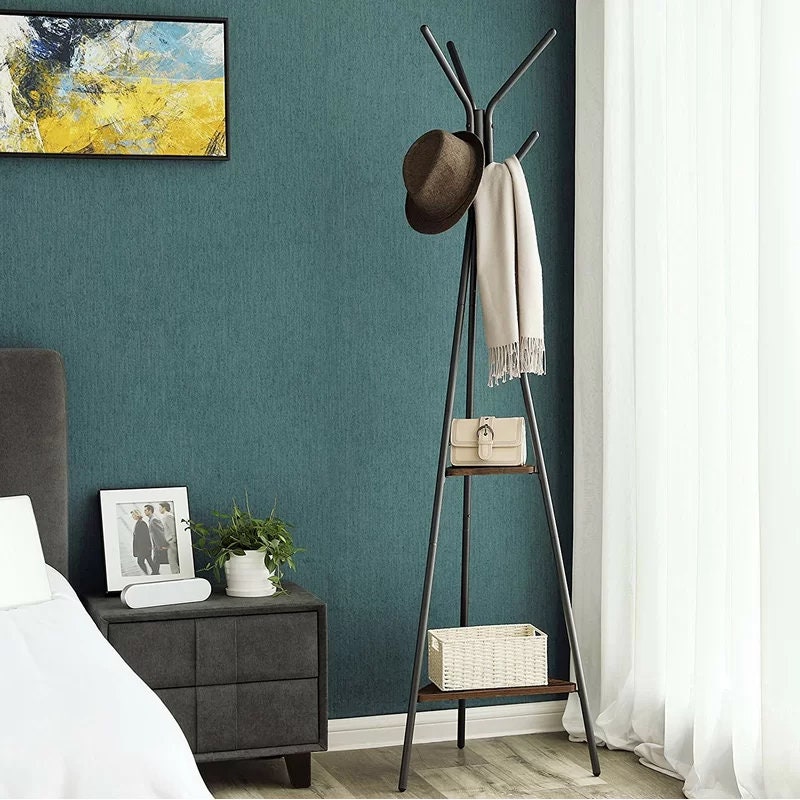 Valdosta Coat Rack organized and on-hand in your entryway or mudroom with this streamlined coat rack