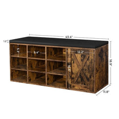9 Pair Stackable Shoe Storage Bench  different sizes, heights, colors, and materials, it's hard to arrange them harmoniously