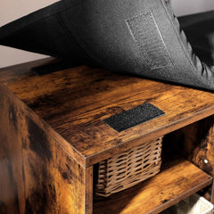 9 Pair Stackable Shoe Storage Bench  different sizes, heights, colors, and materials, it's hard to arrange them harmoniously