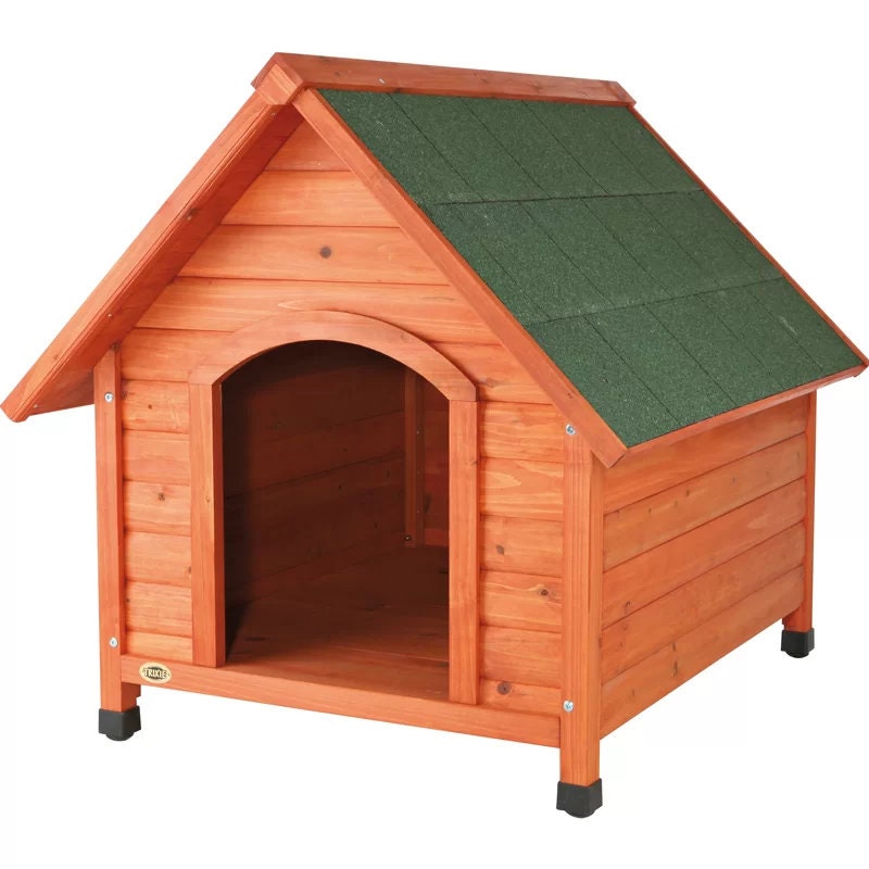 Griselda Log Cabin Dog House This Log Cabin Dog House is designed to let your dogs snuggle in after a good day of playing in the sun.