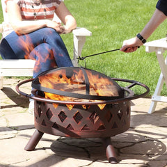 Maui Steel Wood Burning Fire Pit Get the warmth, smell, and sounds of a campfire without actually leaving your own patio