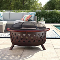 Maui Steel Wood Burning Fire Pit Get the warmth, smell, and sounds of a campfire without actually leaving your own patio