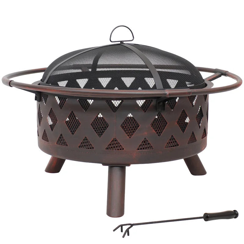 Maui Steel Wood Burning Fire Pit Get the warmth, smell, and sounds of a campfire without actually leaving your own patio