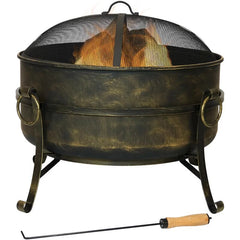 Flanigan Steel Wood Burning Fire Pit outdoor fireplace is a great way to make the most of any patio or deck