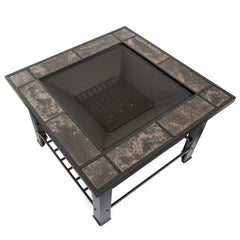 Izquierdo Steel Wood Burning Fire Pit Table