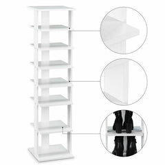 Wooden Shoes Storage Stand 7 Tiers Shoe Rack Organizer Multi-shoe Rack Shoebox 7 Tiers Different Heights Shelves