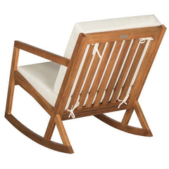Outdoor Rocking Solid Wood Chair with Cushions Weather-Resistant Finish Makes it Perfect for Your Indoor or Outdoor Arrangement