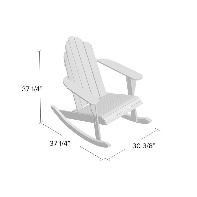 Outdoor Rocking Solid Wood Chair Perfect for Adding Seating to Any Patio or Outdoor Space Smooth Rocking Motion
