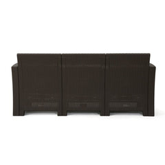 Outdoor Wicker Patio Sofa with Cushions Ideal Outdoor Sofa to Complete Your Patio, Backyard or Garden