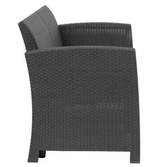 Create an Amazing Outdoor Space with this Comfortable and Stylish Dark Gray Patio Loveseat