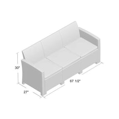 Outdoor Patio Sofa Create an Amazing Outdoor Space with this Comfortable and Stylish Patio Sofa Zipper Removable for Washing Purposes