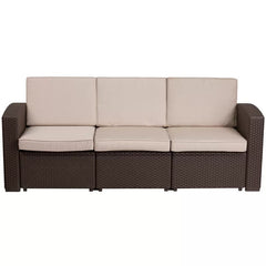 Outdoor Patio Sofa with Cushions Amazing Outdoor Space with this Comfortable and Stylish Chocolate Brown Patio Sofa