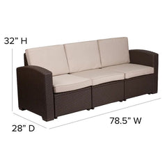 Outdoor Patio Sofa with Cushions Amazing Outdoor Space with this Comfortable and Stylish Chocolate Brown Patio Sofa