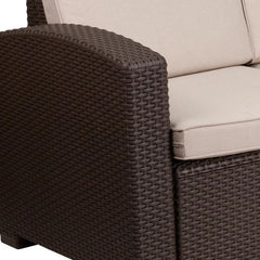 Outdoor Patio Sofa with Cushions Amazing Outdoor Space with this Comfortable and Stylish Chocolate Brown Patio Sofa