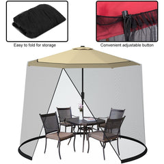 9' to 10' Outdoor Umbrella Table Screen Mosquito Bug Insect Net Enjoy Outdoor Entertaining Without Pesky Mosquitoes