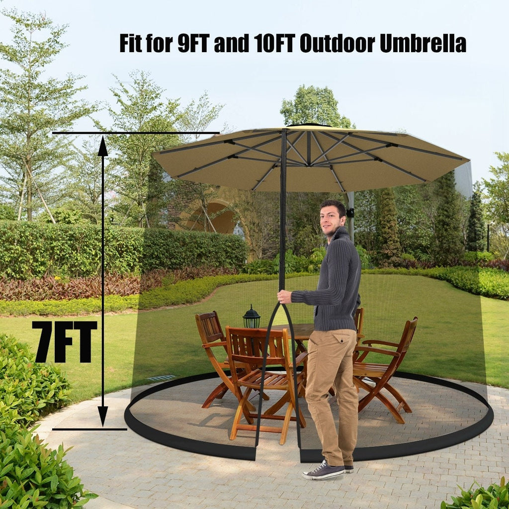 9' to 10' Outdoor Umbrella Table Screen Mosquito Bug Insect Net Enjoy Outdoor Entertaining Without Pesky Mosquitoes
