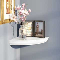 Corner Shelf Space-Saving Floating Corner Shelf is Perfect for Displaying Everything Curved Silhouette Wall-Mounting Shelf