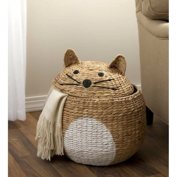 Cat Shaped Storage Basket Perfect for Anything From Towels to Toys and is a Delight to Look Even Empty