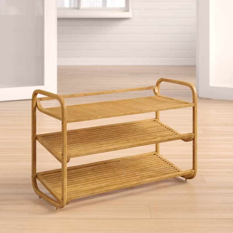 Wooden Shoe Stand 3 Tier 12 Pair Shoe Rack storage entryway rack <div  class=aod_buynow></div>– Inhomelivings