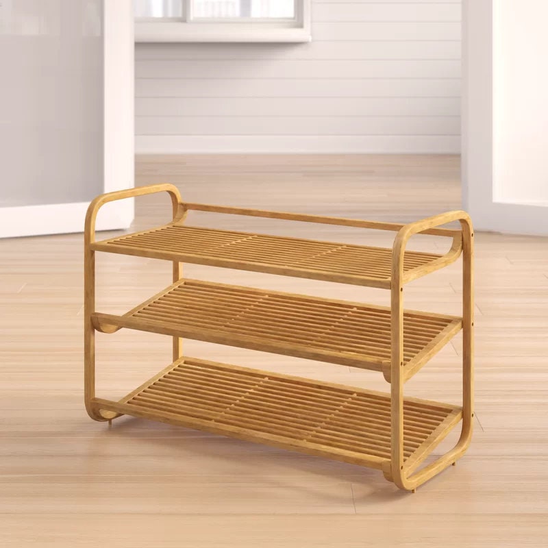 Wooden Shoe Stand 3 Tier 12 Pair Shoe Rack storage entryway rack <div  class=aod_buynow></div>– Inhomelivings