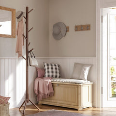 Dark Walnut 8 - Hook Freestanding Coat Rack Giving Your Home a Clean, Fresh Look The Moment you Walk Through The Door